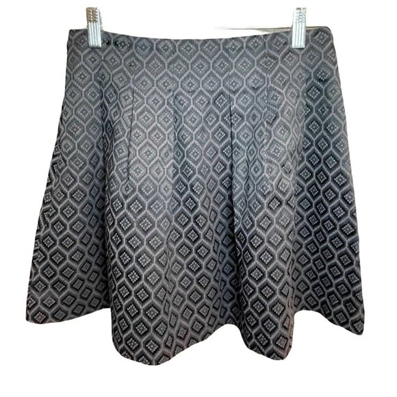 Banana Republic Dresses & Skirts - Mini Pleated Banana Republic Black Purple Brocade Satin Thread Mini Skirt Sz 4